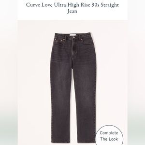 Abercrombie and Fitch Curve Love 90s ultra high rise black jeans- size 27/ 4r